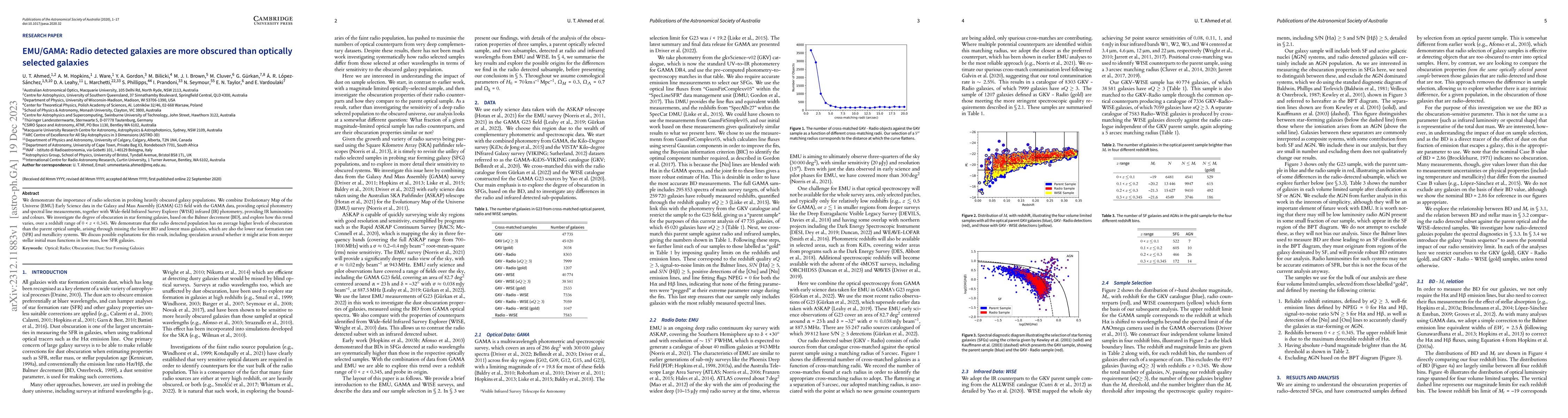 Thumbnail for EMU/GAMA: Radio detected galaxies are more obscured than optically
  selected galaxies