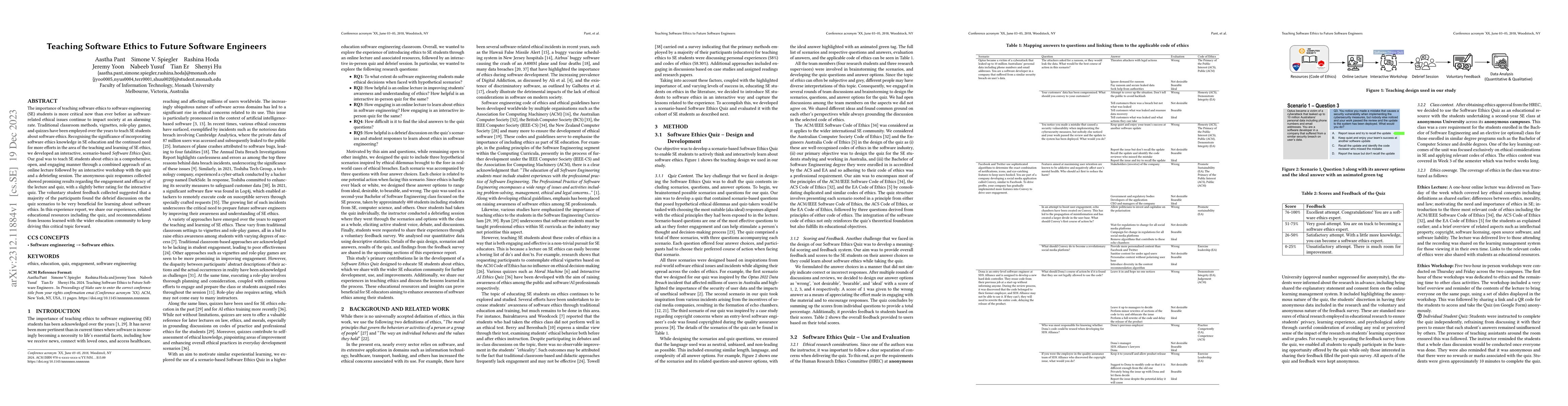 Thumbnail for Teaching Software Ethics to Future Software Engineers
