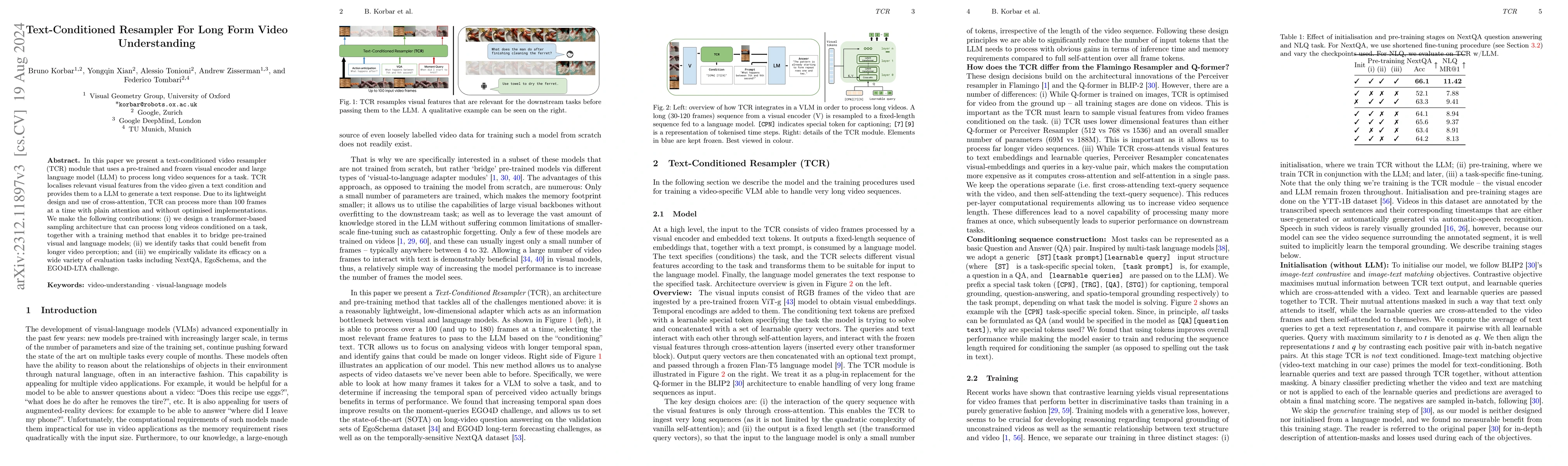 Thumbnail for Text-Conditioned Resampler For Long Form Video Understanding