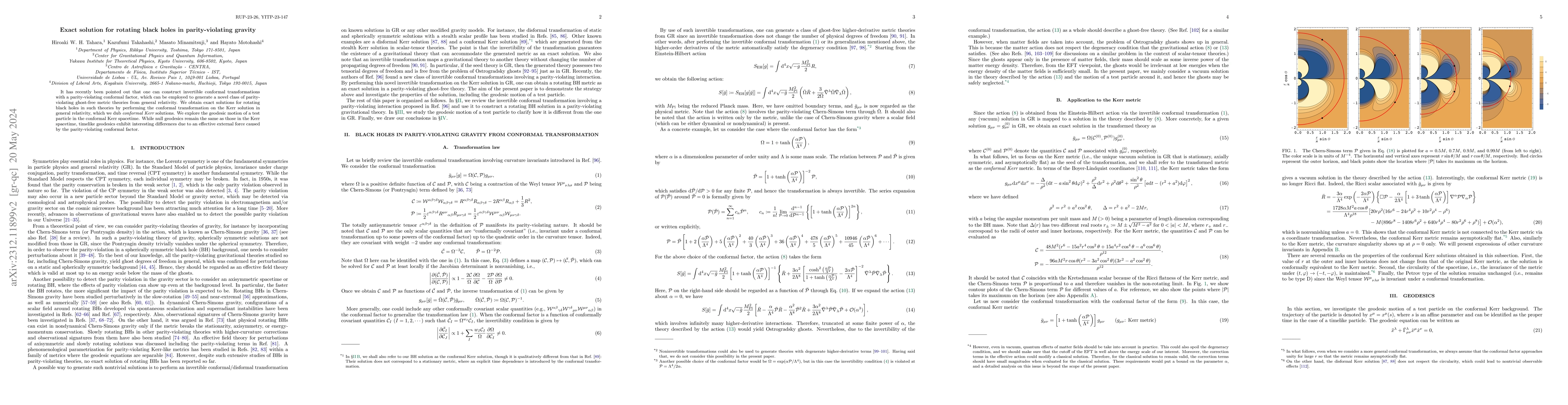 Thumbnail for Exact solution for rotating black holes in parity-violating gravity