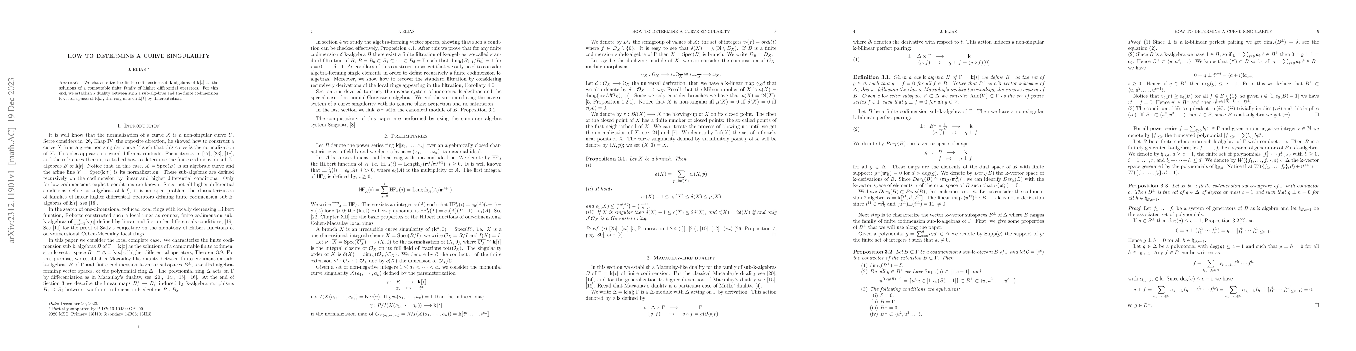 Thumbnail for How to determine a curve singularity