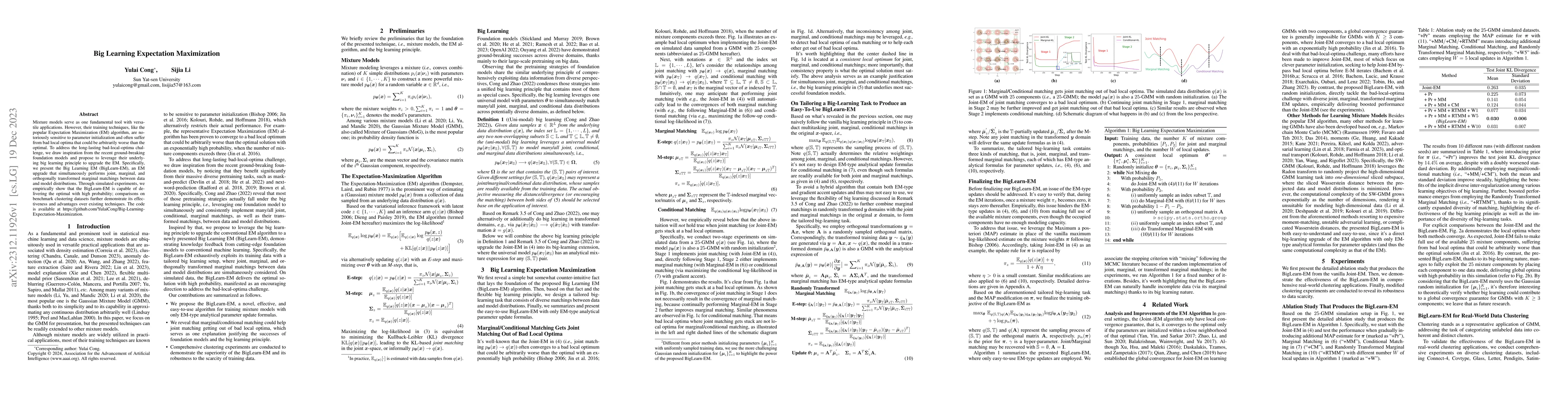 Thumbnail for Big Learning Expectation Maximization