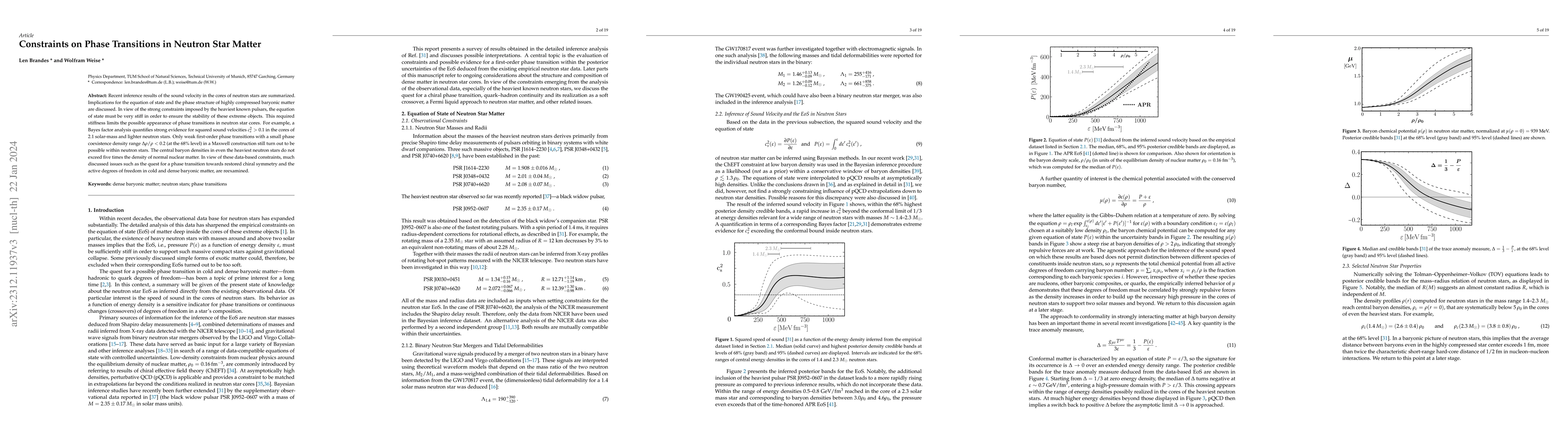 Thumbnail for Constraints on Phase Transitions in Neutron Star Matter