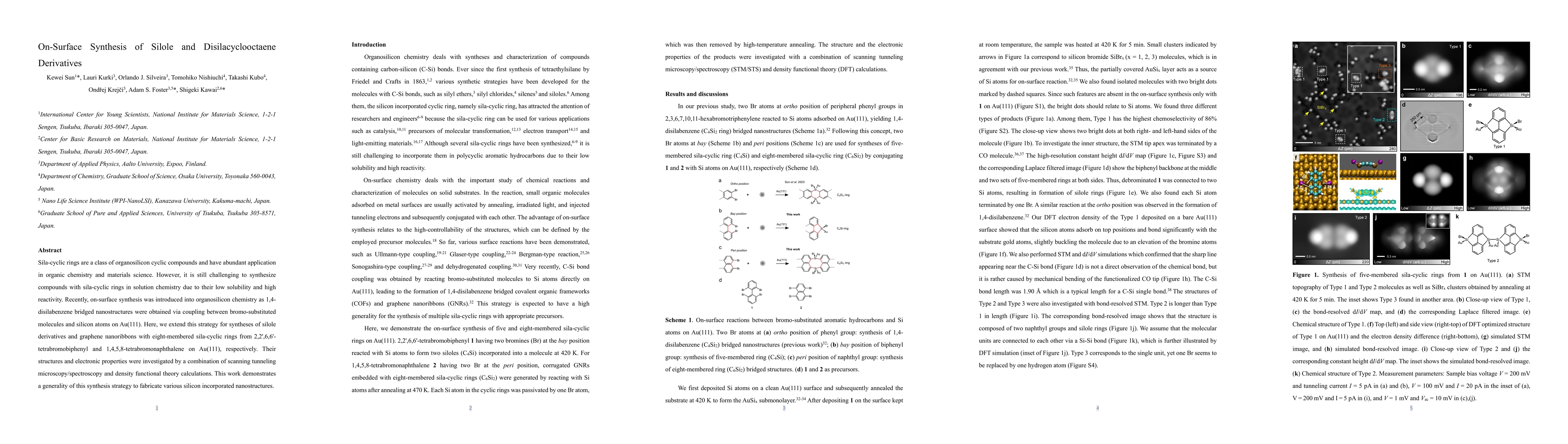 Thumbnail for On-Surface Synthesis of Silole and Disilacyclooctaene Derivatives