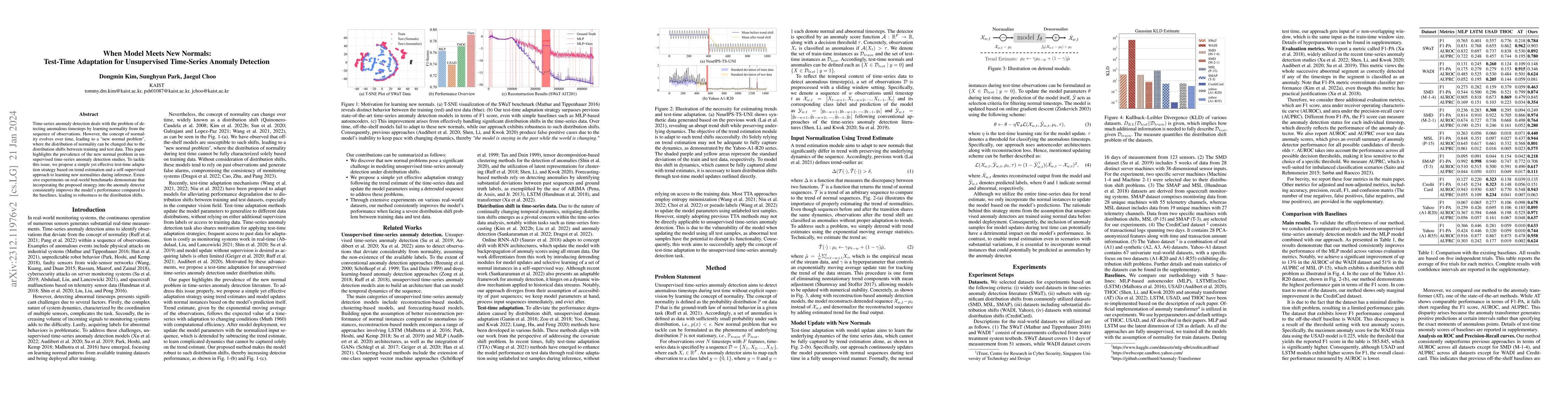 Thumbnail for When Model Meets New Normals: Test-time Adaptation for Unsupervised
  Time-series Anomaly Detection