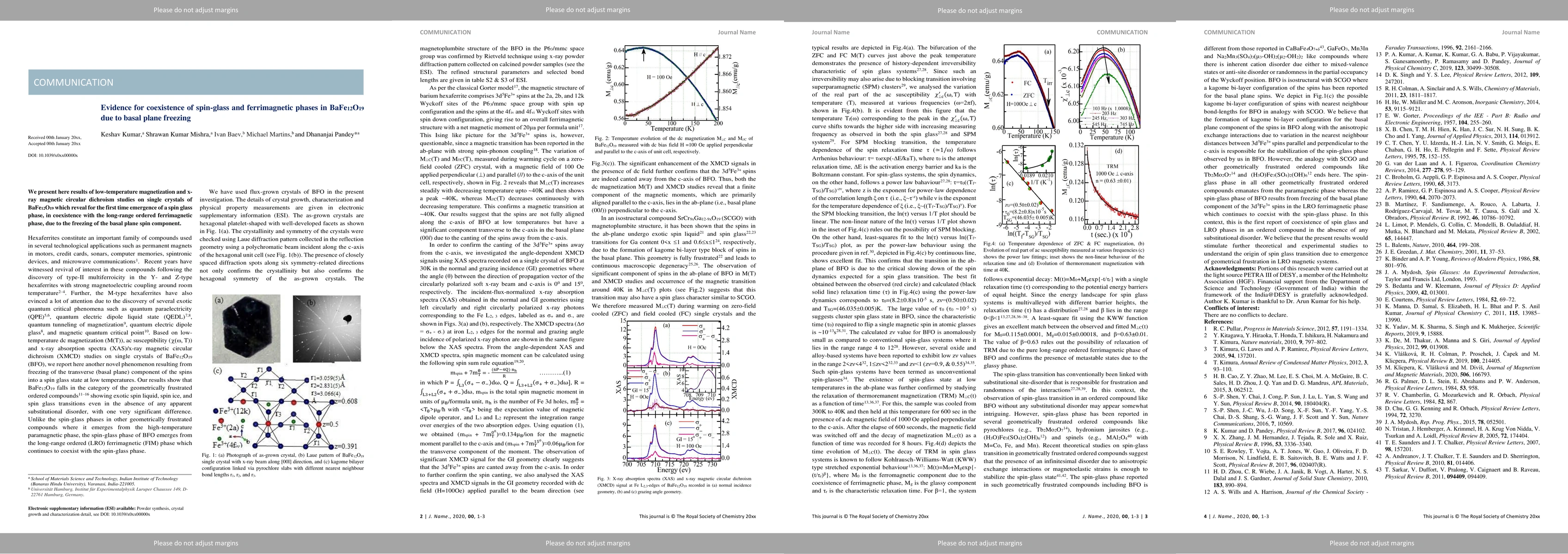 Thumbnail for Evidence for coexistence of spin-glass and ferrimagnetic phases in
  BaFe12O19 due to basal plane freezing