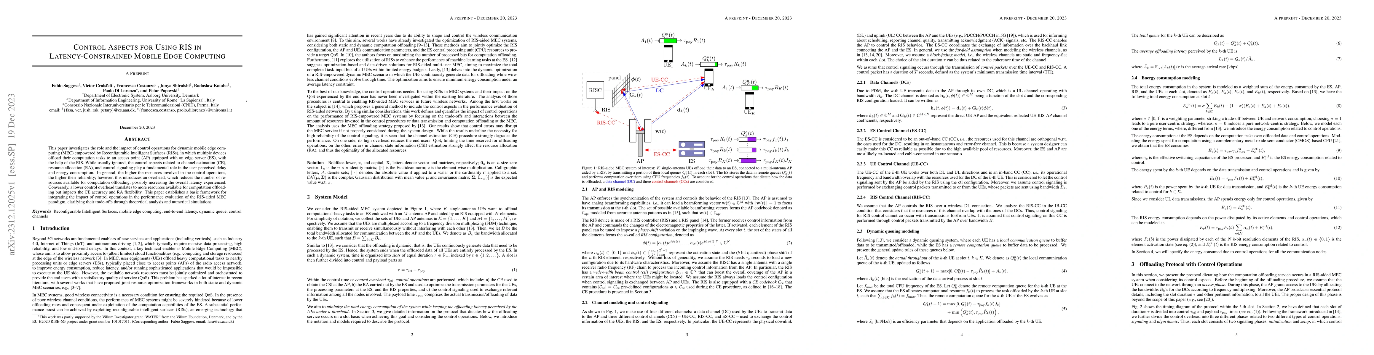 Thumbnail for Control Aspects for Using RIS in Latency-Constrained Mobile Edge
  Computing