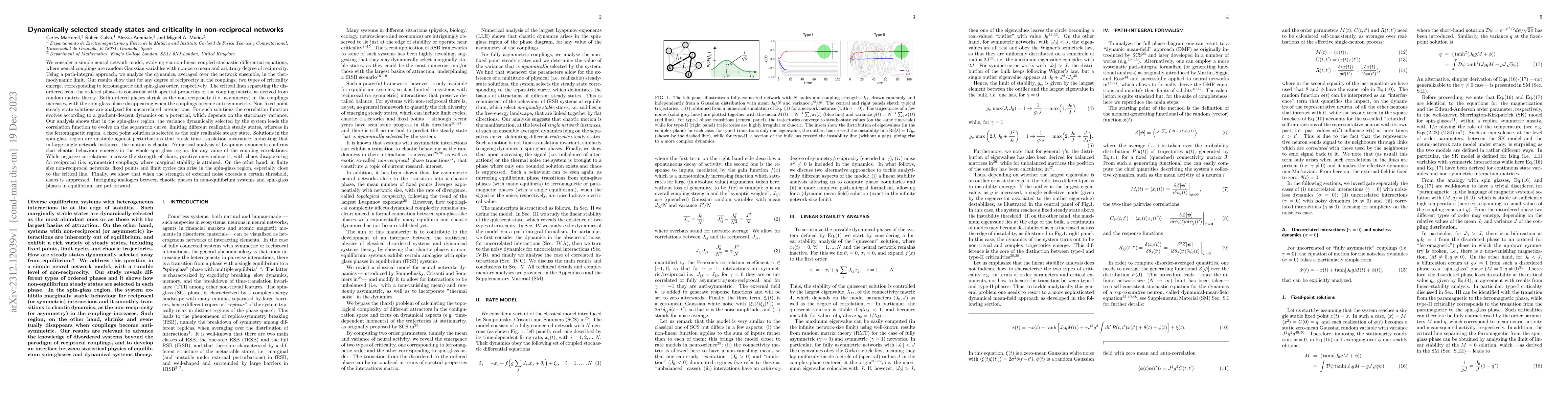 Thumbnail for Dynamically selected steady states and criticality in non-reciprocal
  networks