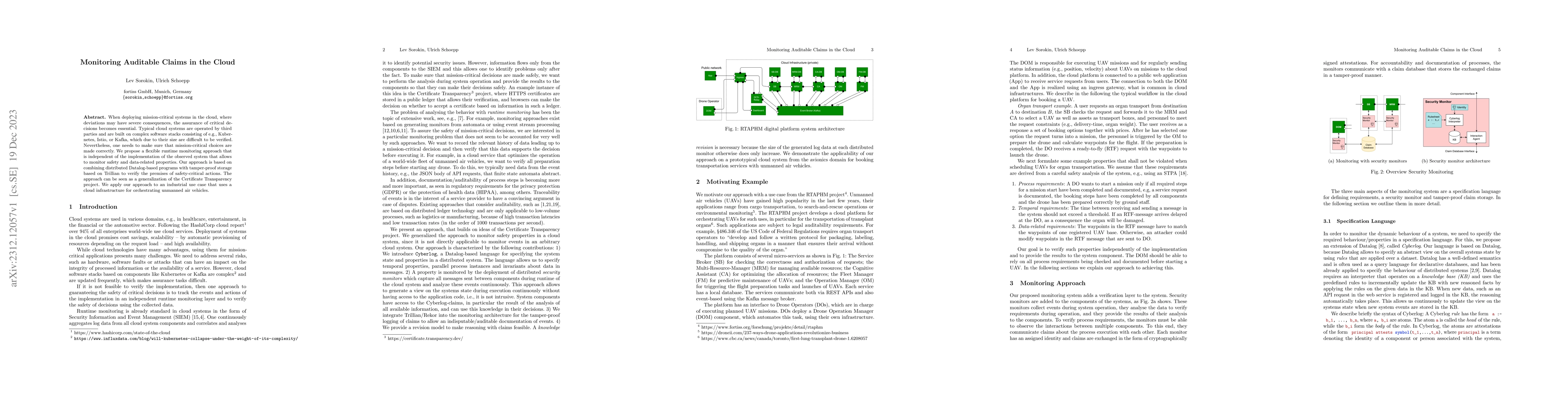 Thumbnail for Monitoring Auditable Claims in the Cloud