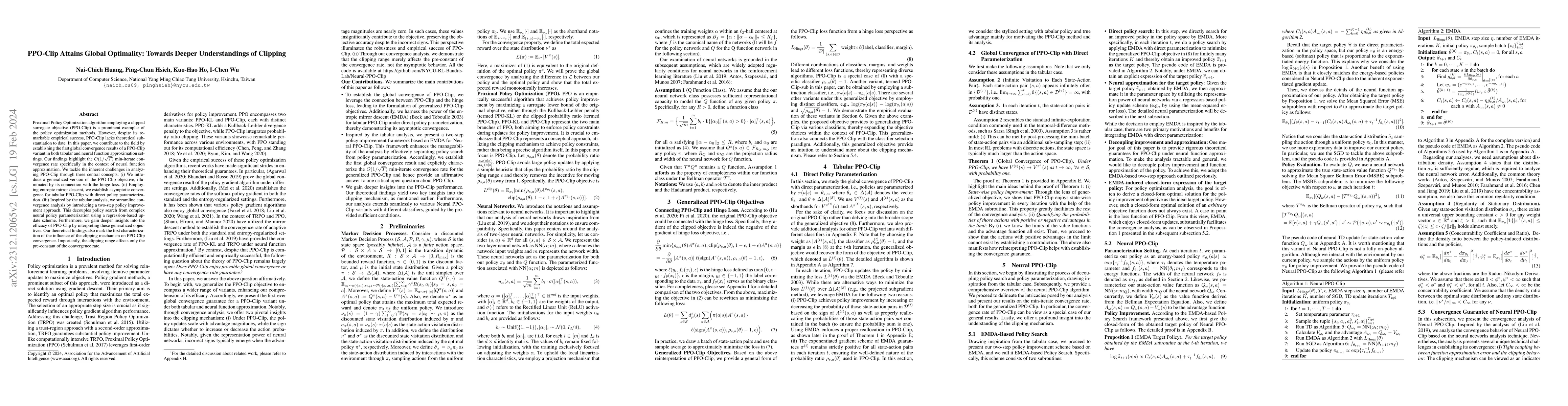 Thumbnail for PPO-Clip Attains Global Optimality: Towards Deeper Understandings of
  Clipping