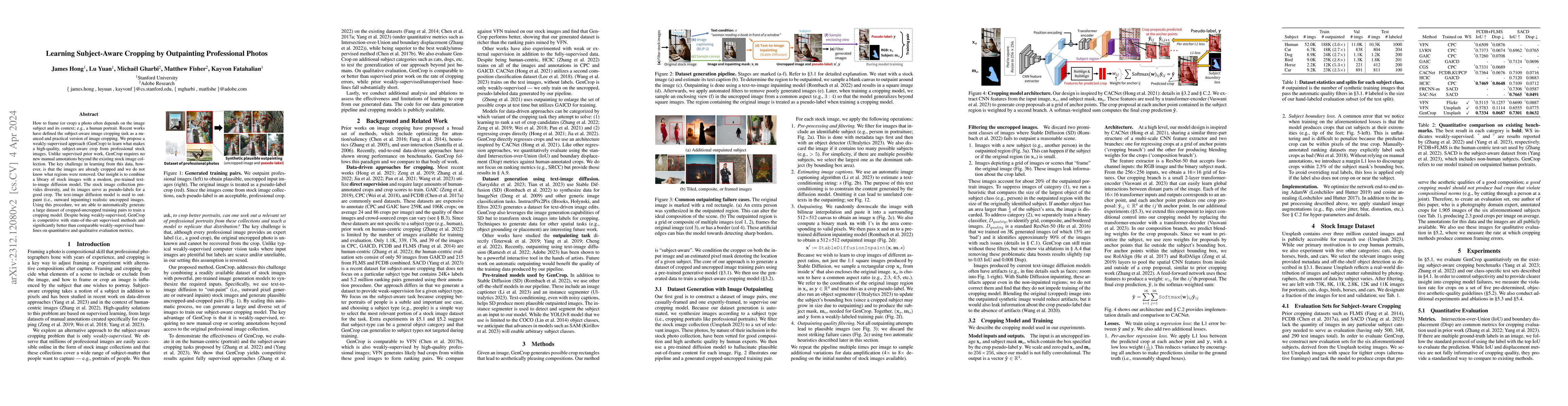Thumbnail for Learning Subject-Aware Cropping by Outpainting Professional Photos