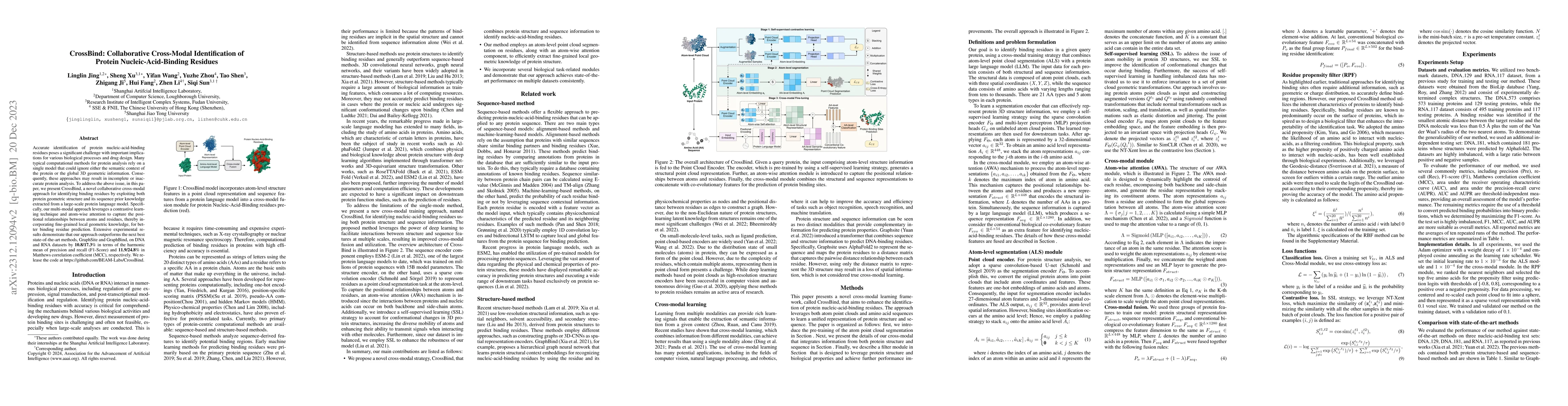 Thumbnail for CrossBind: Collaborative Cross-Modal Identification of Protein
  Nucleic-Acid-Binding Residues