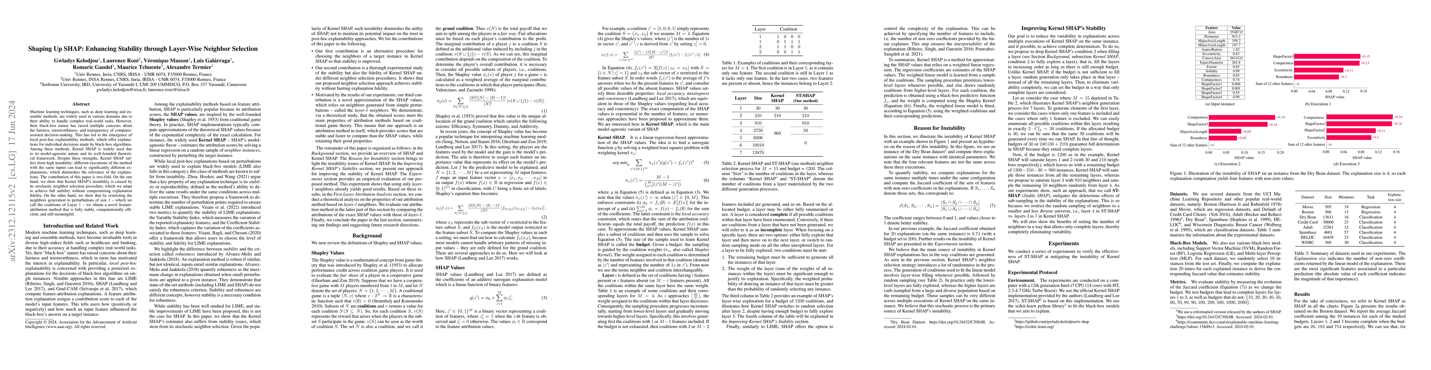 Thumbnail for Shaping Up SHAP: Enhancing Stability through Layer-Wise Neighbor
  Selection