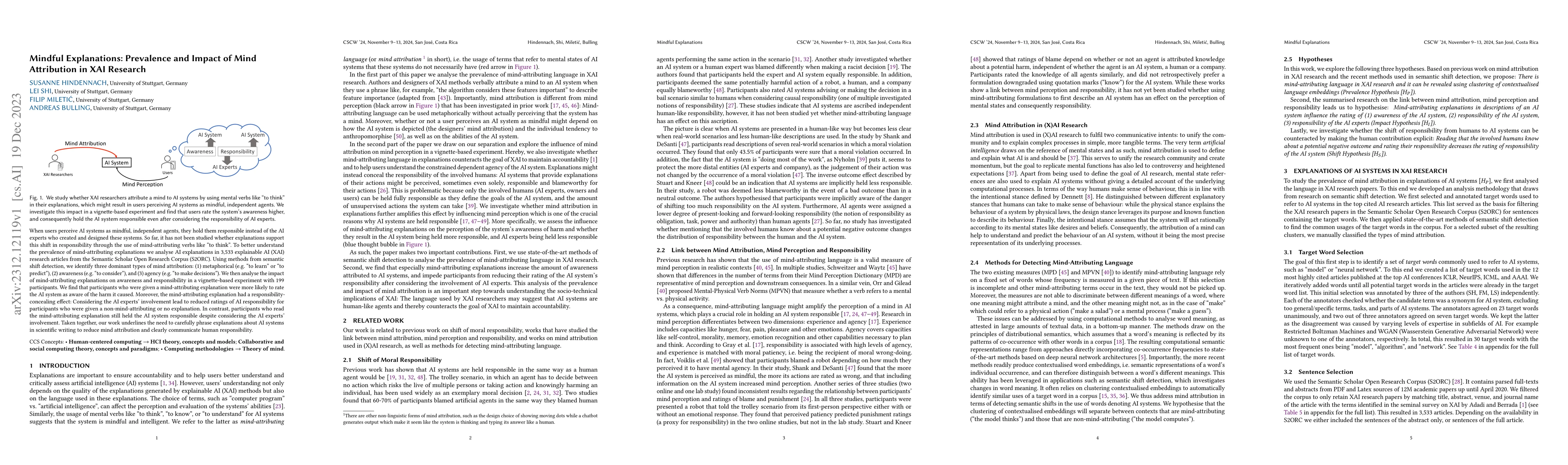 Thumbnail for Mindful Explanations: Prevalence and Impact of Mind Attribution in XAI
  Research