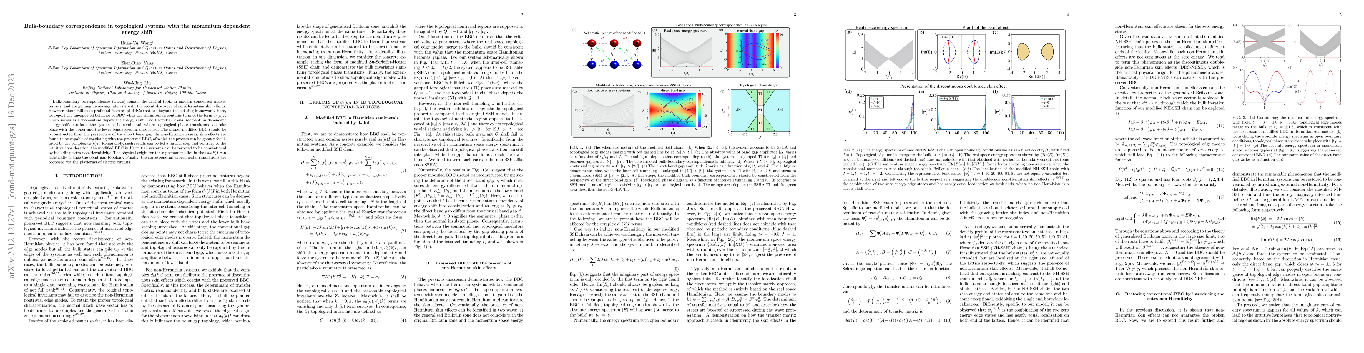 Thumbnail for Bulk-boundary correspondence in topological systems with the momentum
  dependent energy shift