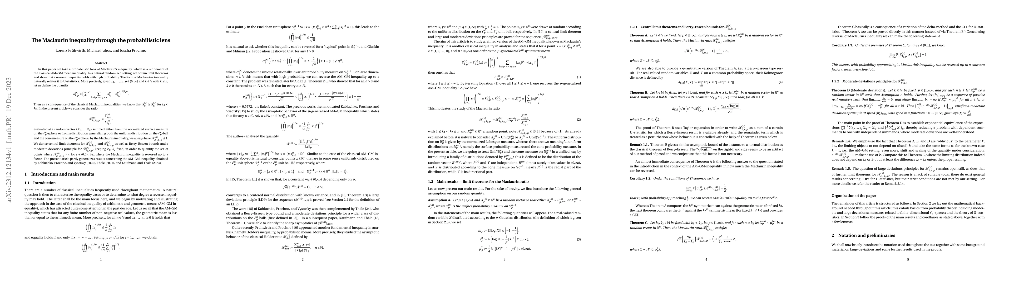 Thumbnail for The Maclaurin inequality through the probabilistic lens