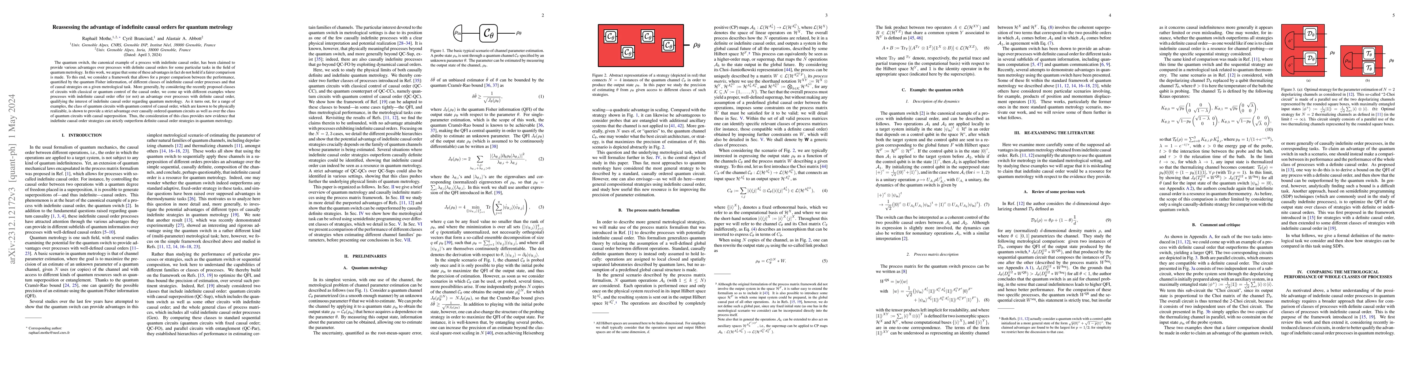 Thumbnail for Reassessing the advantage of indefinite causal orders for quantum
  metrology