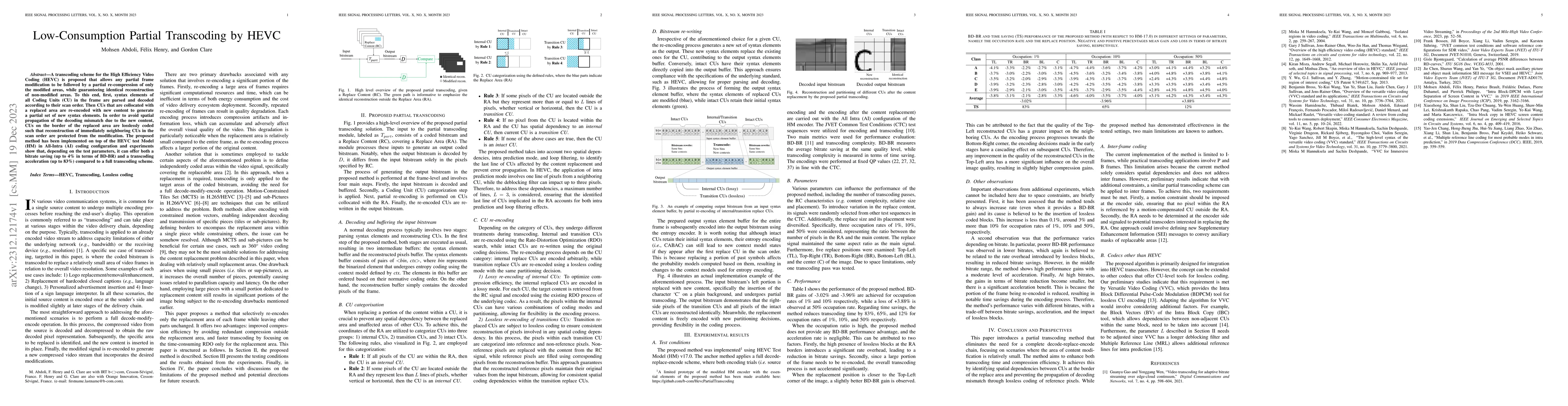Thumbnail for Low-Consumption Partial Transcoding by HEVC