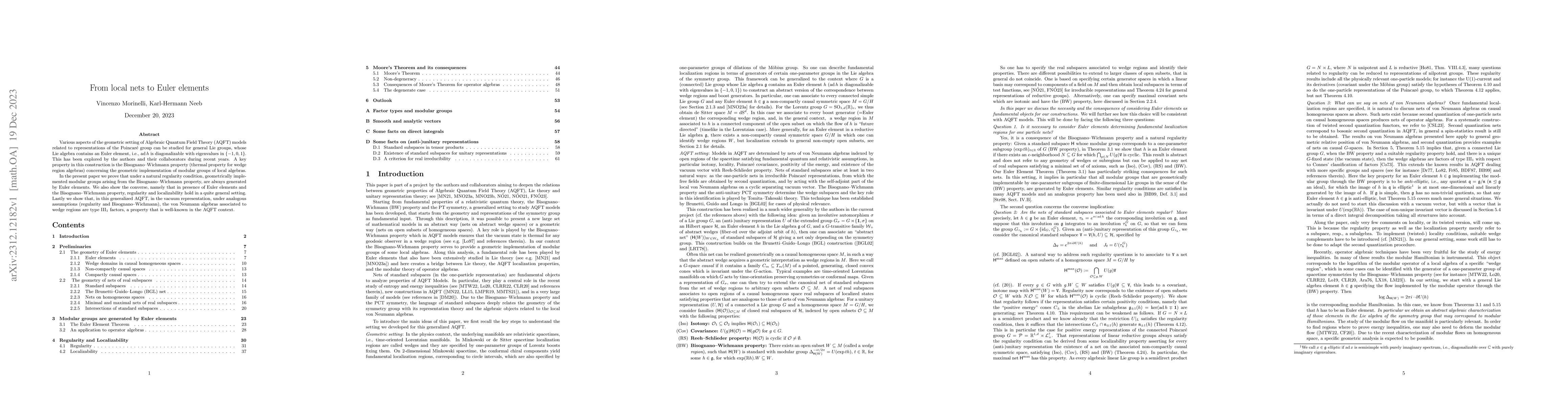 Thumbnail for From local nets to Euler elements