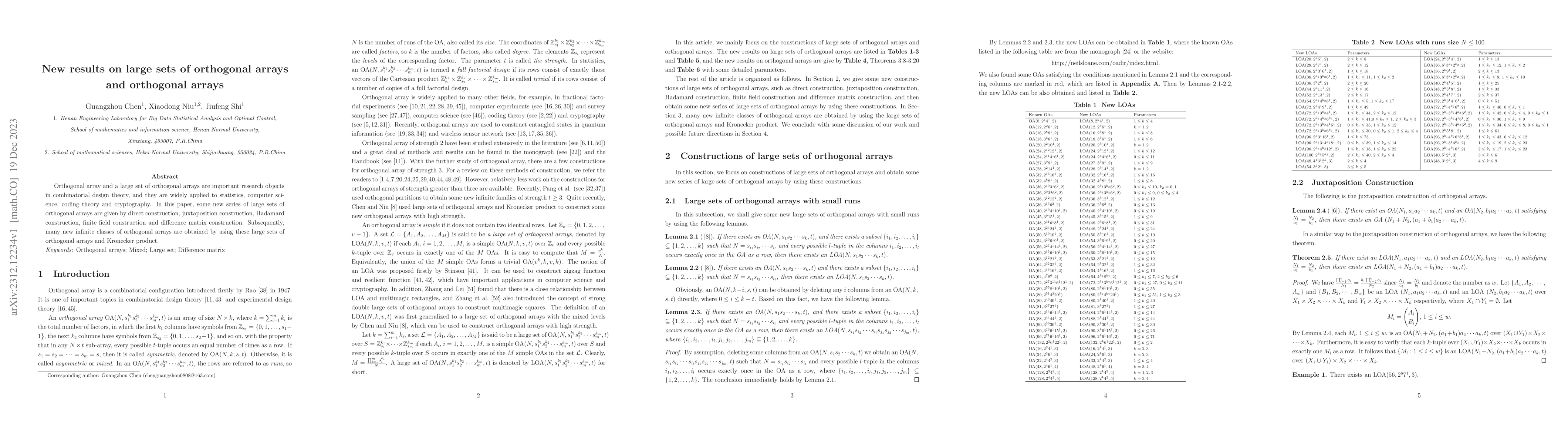 Thumbnail for New results on large sets of orthogonal arrays and orthogonal arrays