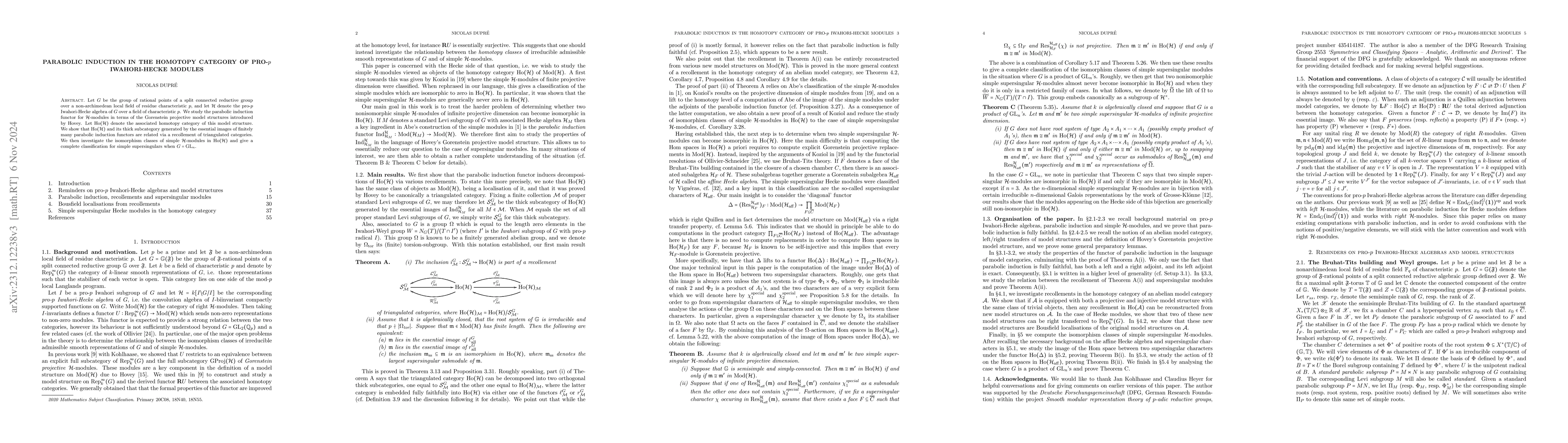 Thumbnail for Parabolic induction in the homotopy category of pro-$p$ Iwahori-Hecke
  modules