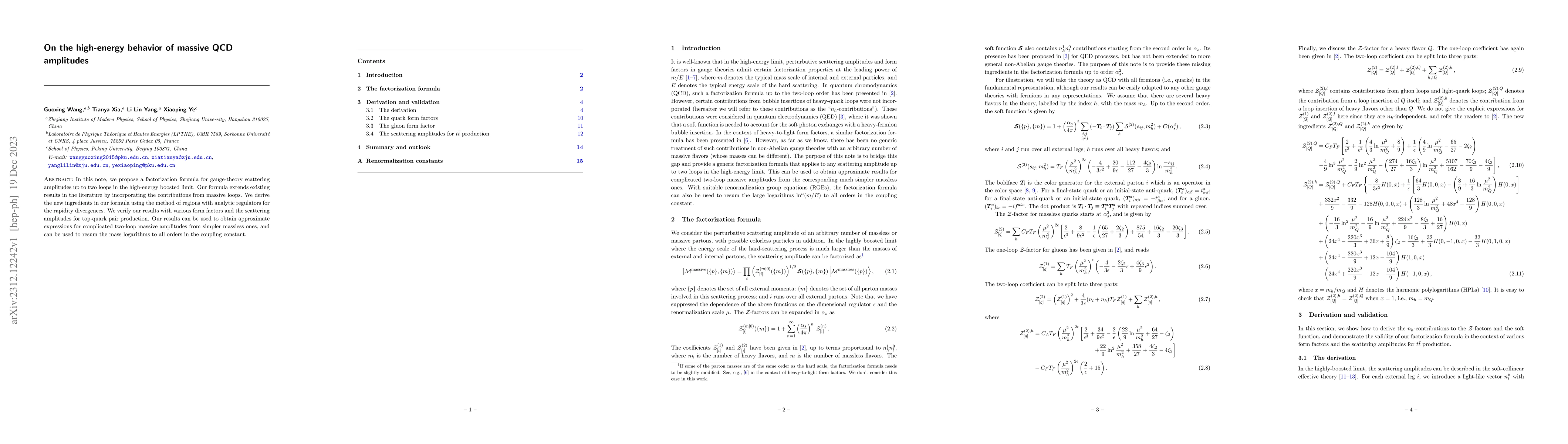 Thumbnail for On the high-energy behavior of massive QCD amplitudes
