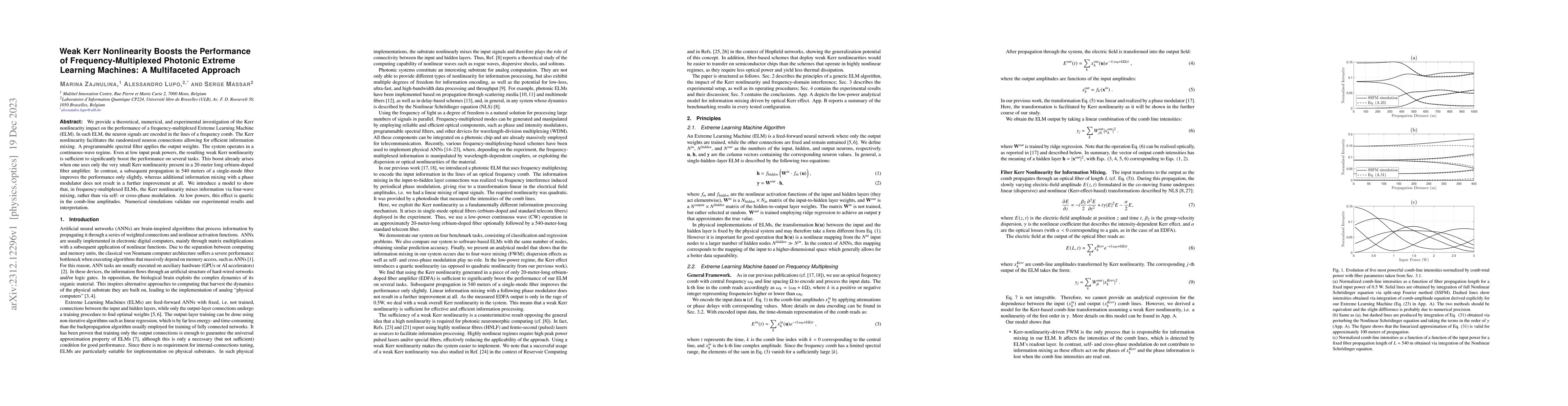 Thumbnail for Weak Kerr Nonlinearity Boosts the Performance of Frequency-Multiplexed
  Photonic Extreme Learning Machines: A Multifaceted Approach