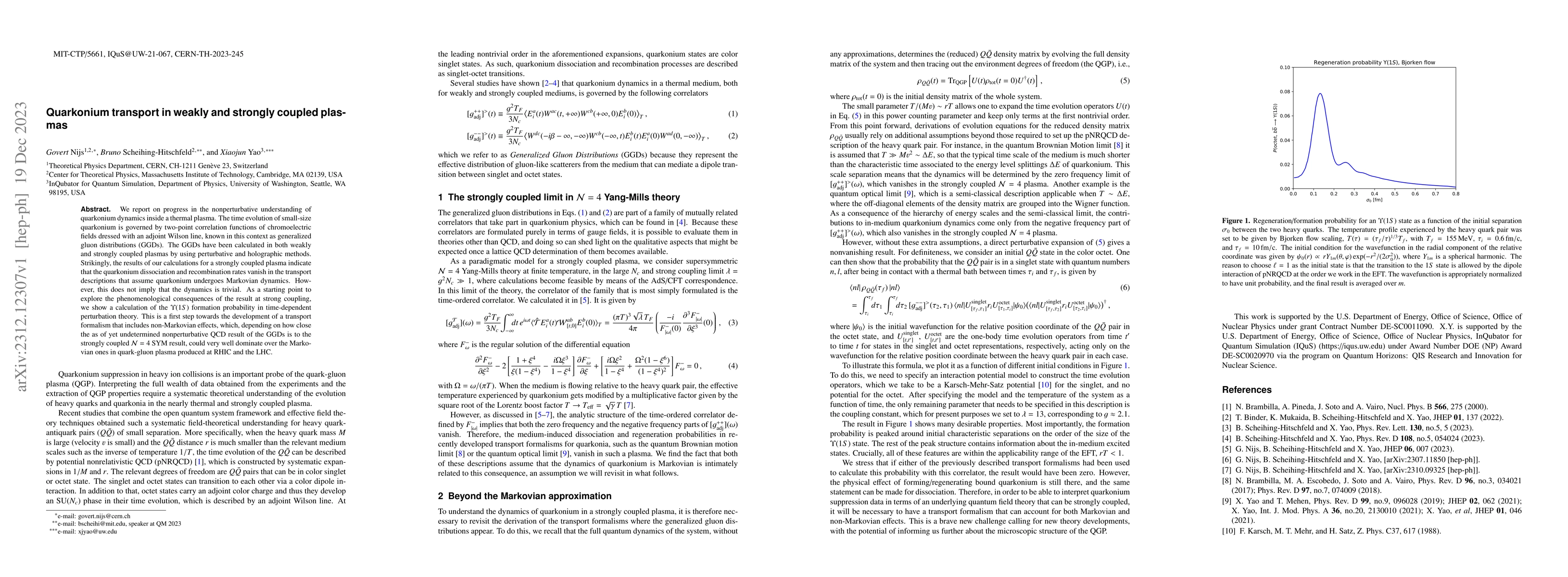 Thumbnail for Quarkonium transport in weakly and strongly coupled plasmas