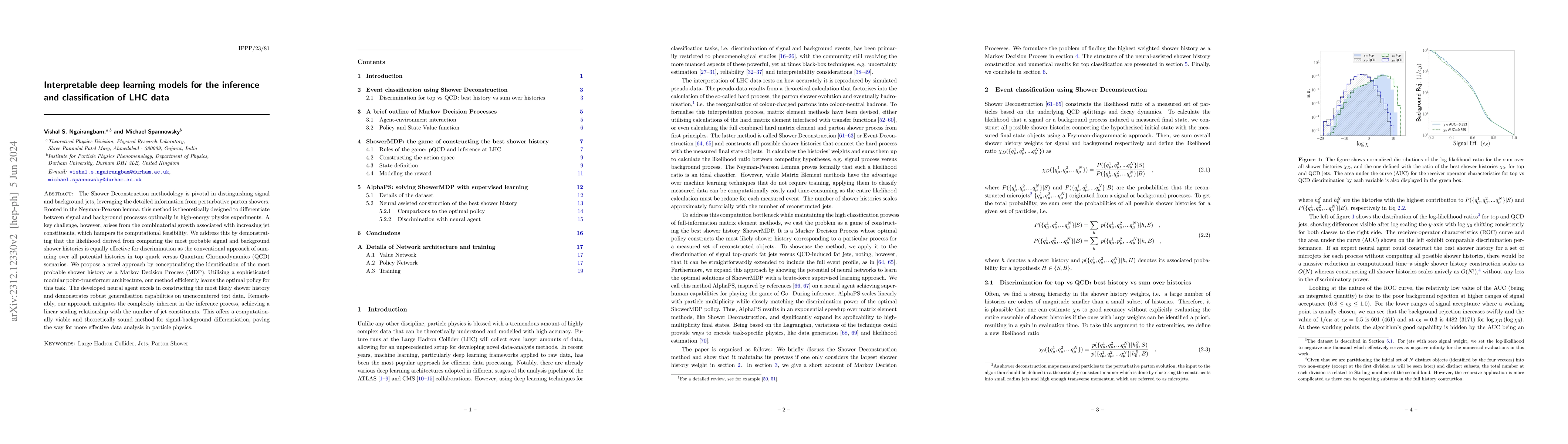 Thumbnail for Interpretable deep learning models for the inference and classification
  of LHC data