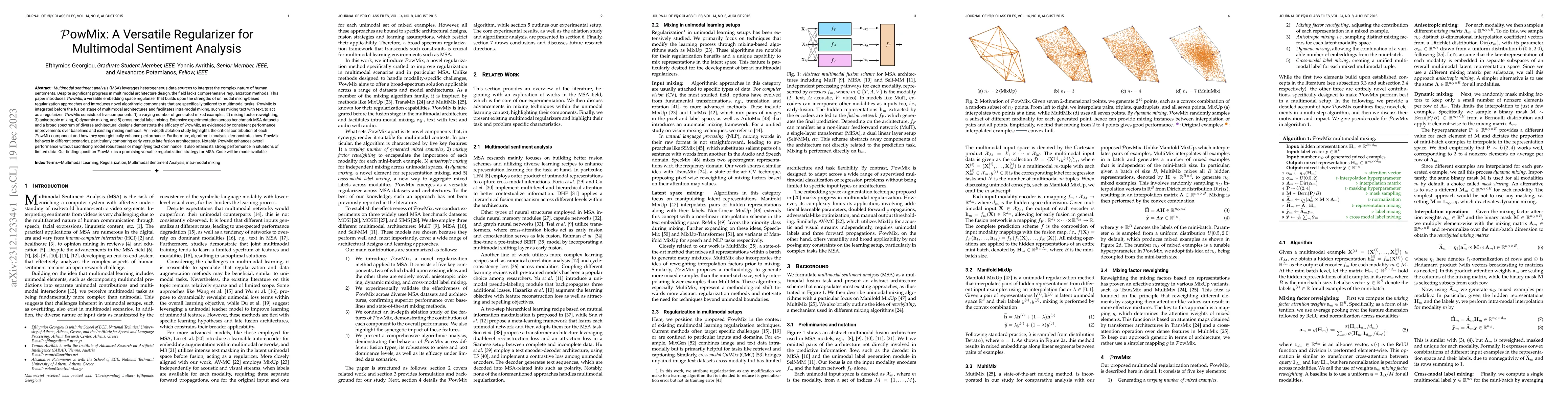 Thumbnail for PowMix: A Versatile Regularizer for Multimodal Sentiment Analysis