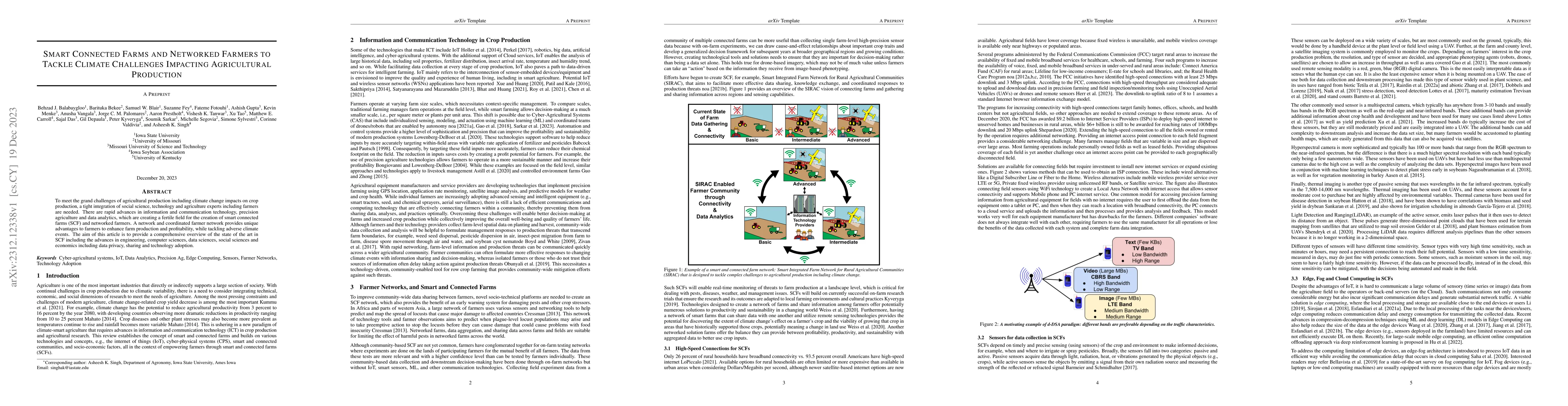 Thumbnail for Smart Connected Farms and Networked Farmers to Tackle Climate Challenges
  Impacting Agricultural Production