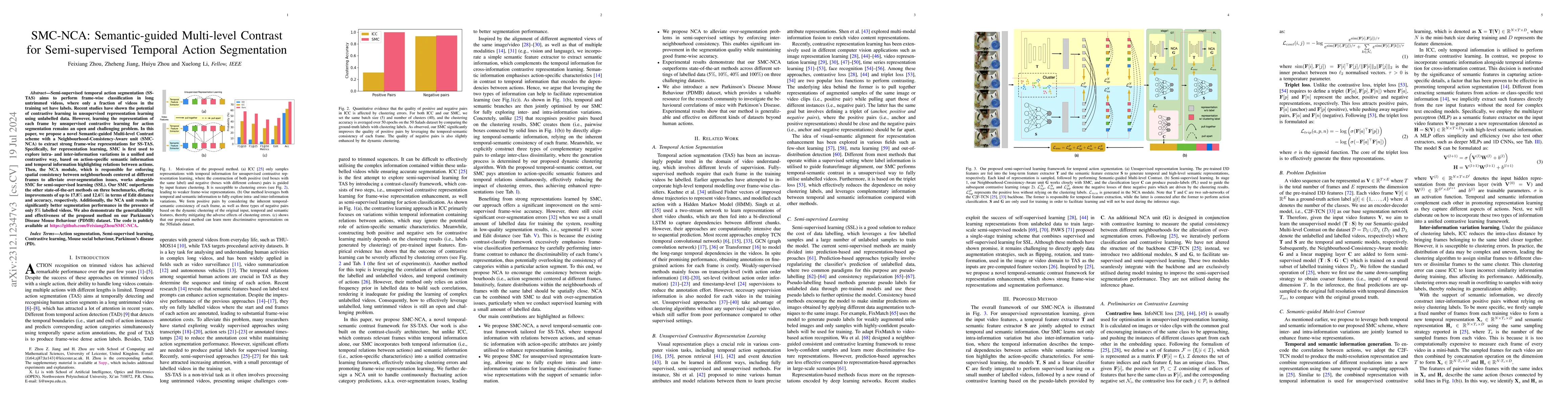 Thumbnail for SMC-NCA: Semantic-guided Multi-level Contrast for Semi-supervised
  Temporal Action Segmentation