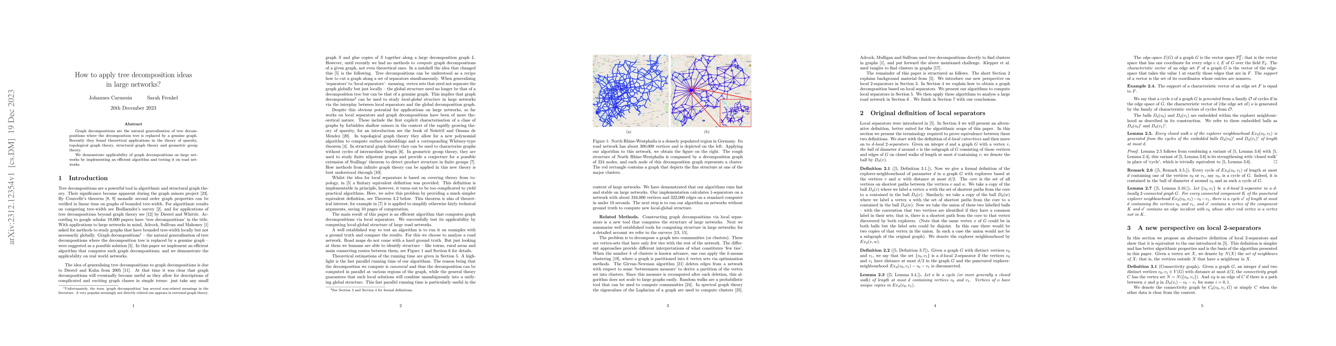 Thumbnail for How to apply tree decomposition ideas in large networks?