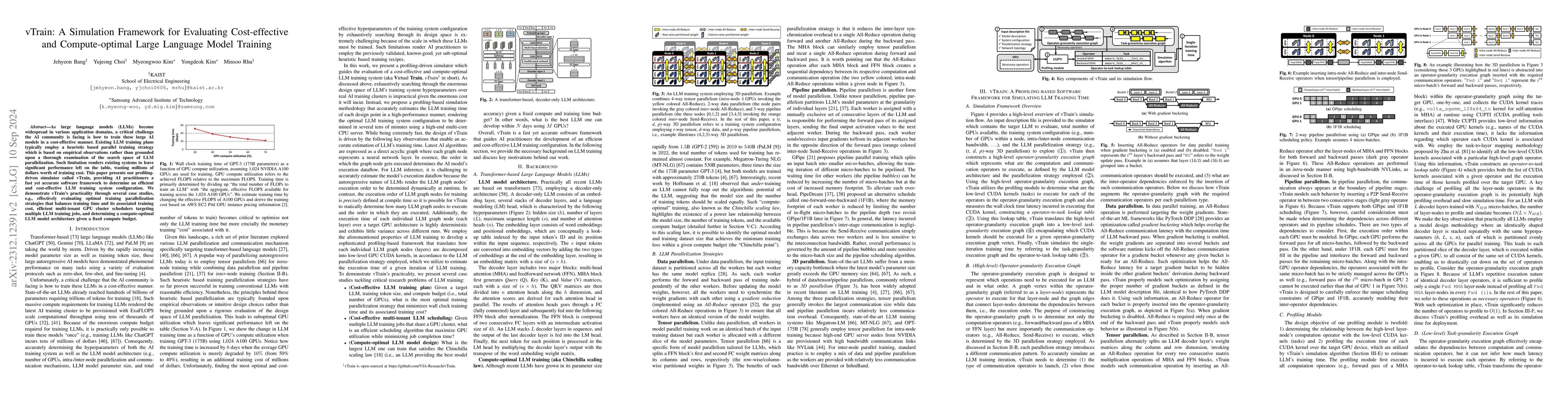 Thumbnail for vTrain: A Simulation Framework for Evaluating Cost-effective and
  Compute-optimal Large Language Model Training