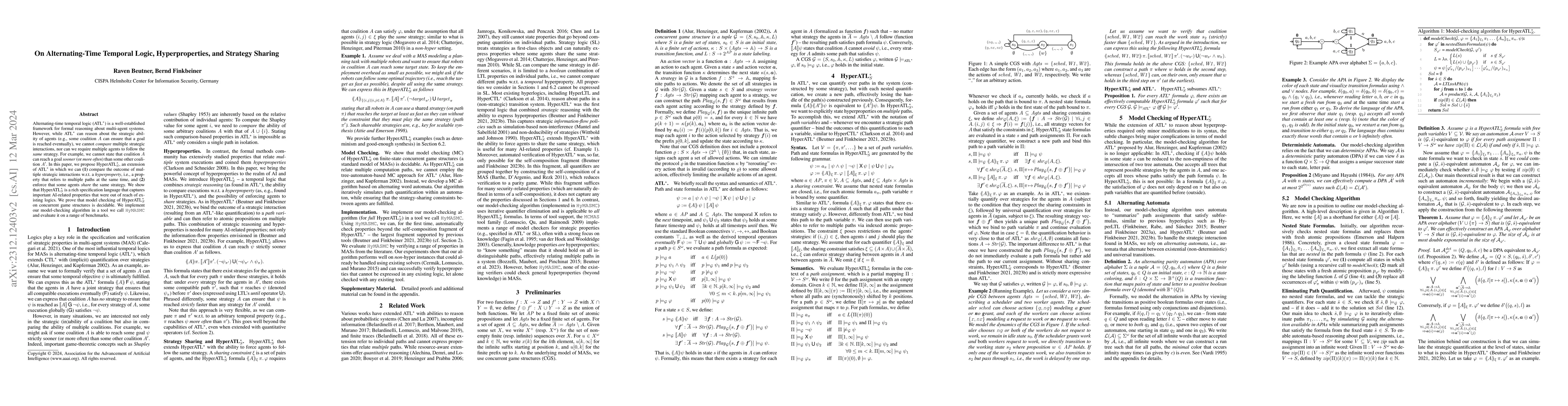 Thumbnail for On Alternating-Time Temporal Logic, Hyperproperties, and Strategy
  Sharing