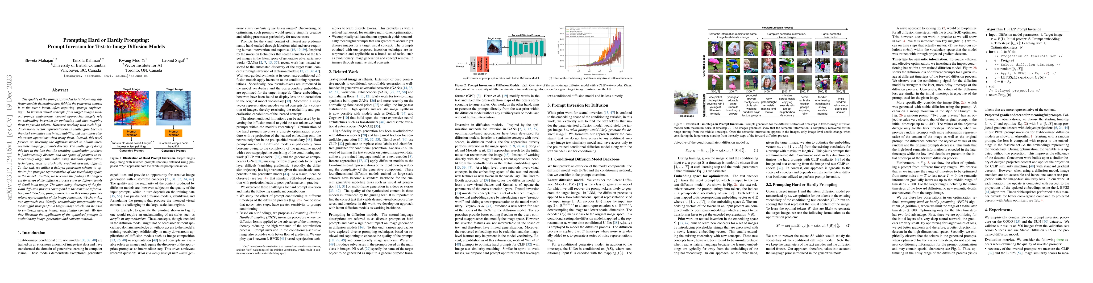 Thumbnail for Prompting Hard or Hardly Prompting: Prompt Inversion for Text-to-Image
  Diffusion Models