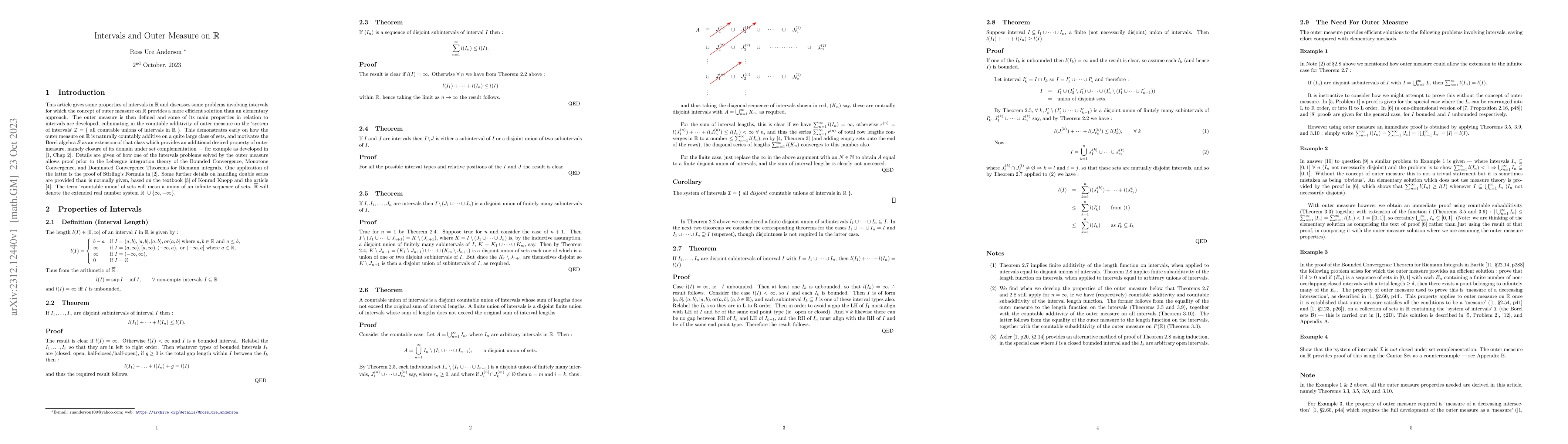Thumbnail for Intervals and Outer Measure on $\mathbb{R}$