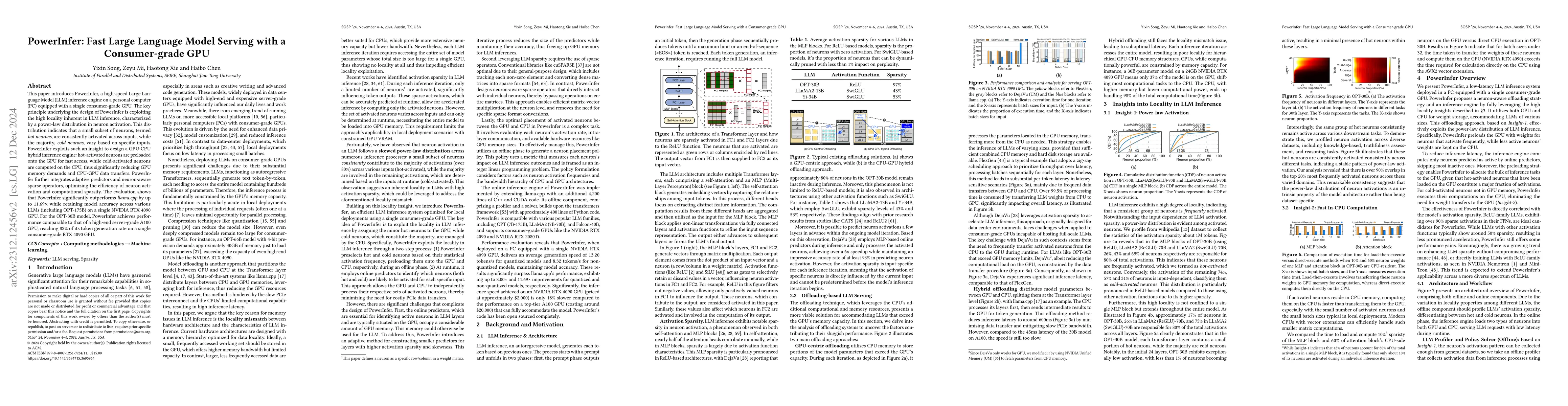 Thumbnail for PowerInfer: Fast Large Language Model Serving with a Consumer-grade GPU