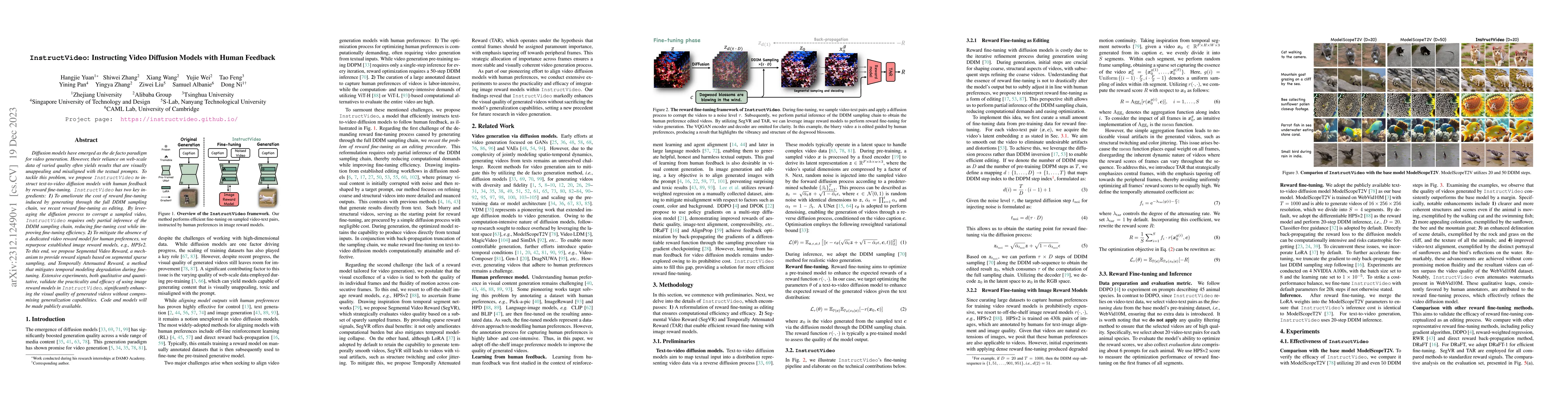 Thumbnail for InstructVideo: Instructing Video Diffusion Models with Human Feedback