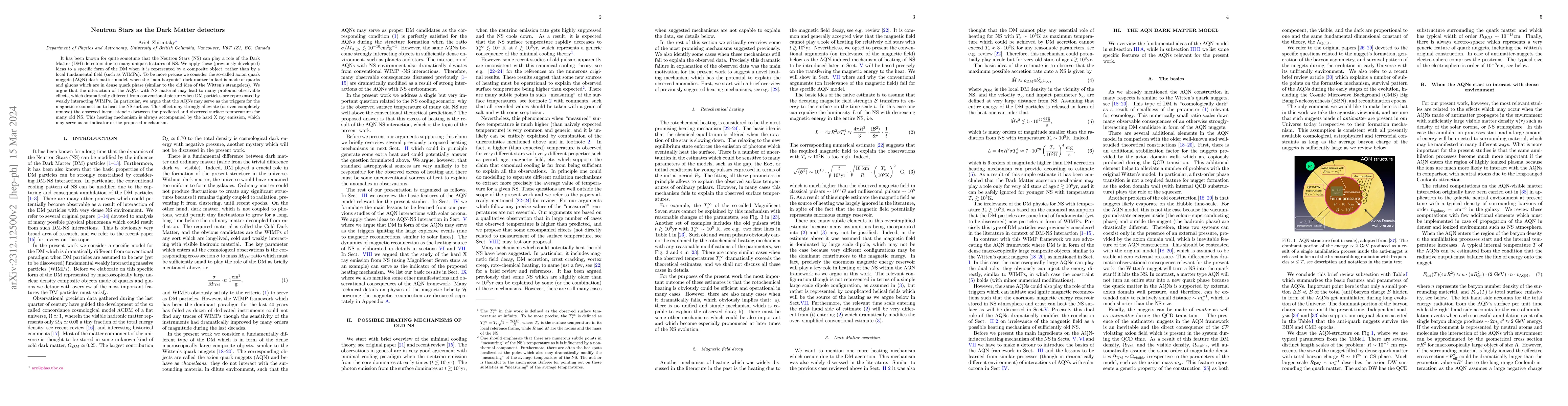 Thumbnail for Neutron Stars as the Dark Matter detectors