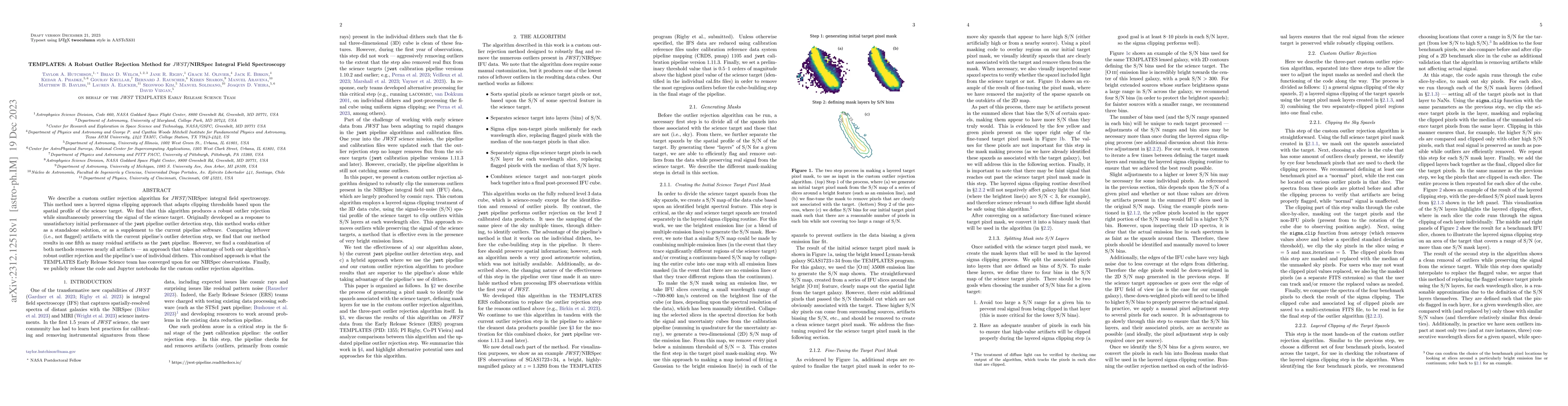Thumbnail for TEMPLATES: A Robust Outlier Rejection Method for JWST/NIRSpec Integral
  Field Spectroscopy