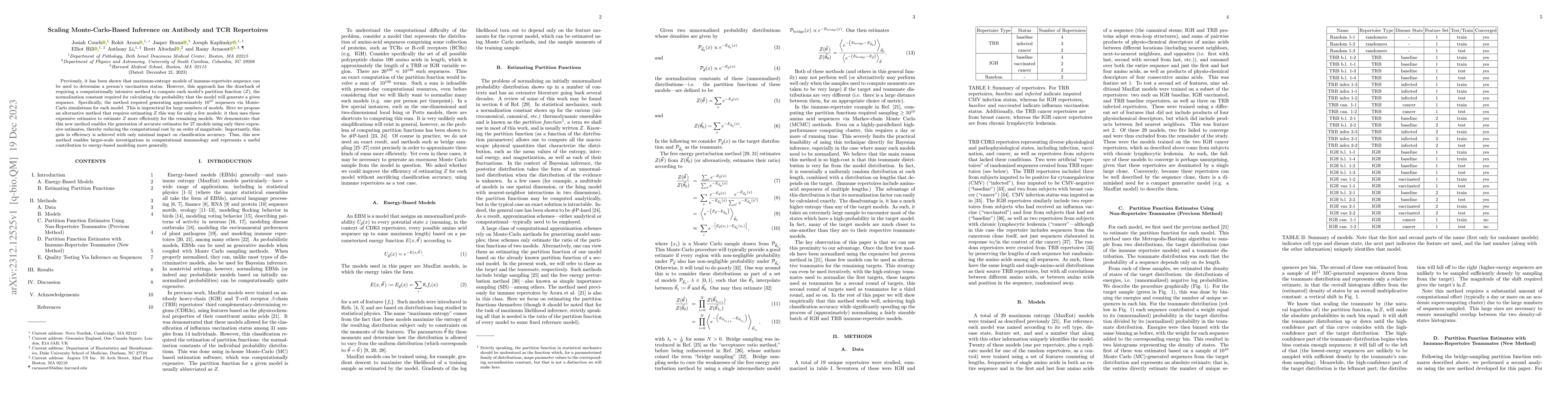 Thumbnail for Scaling Monte-Carlo-Based Inference on Antibody and TCR Repertoires
