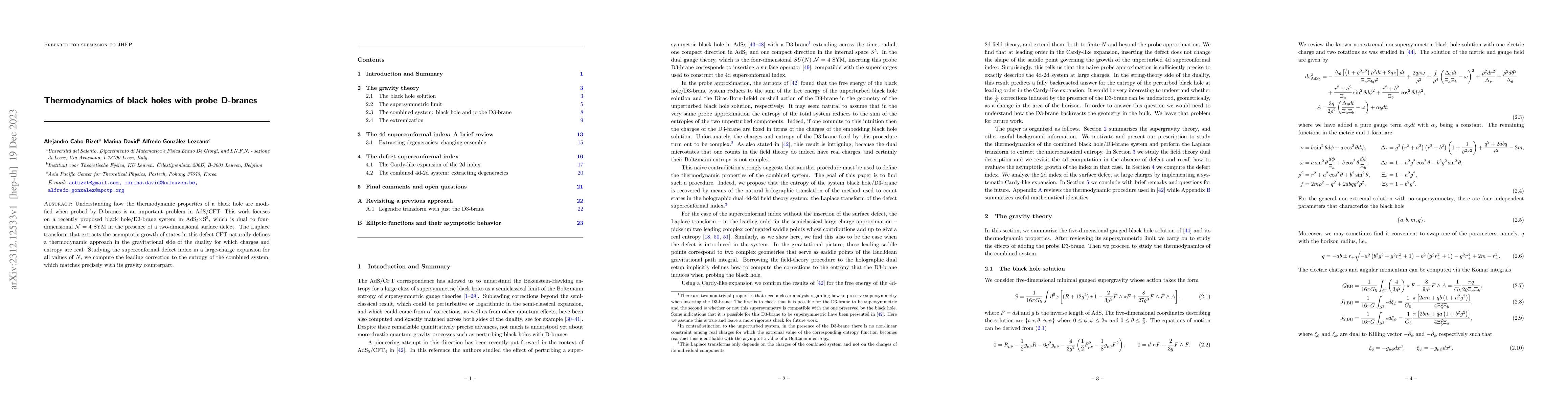 Thumbnail for Thermodynamics of black holes with probe D-branes