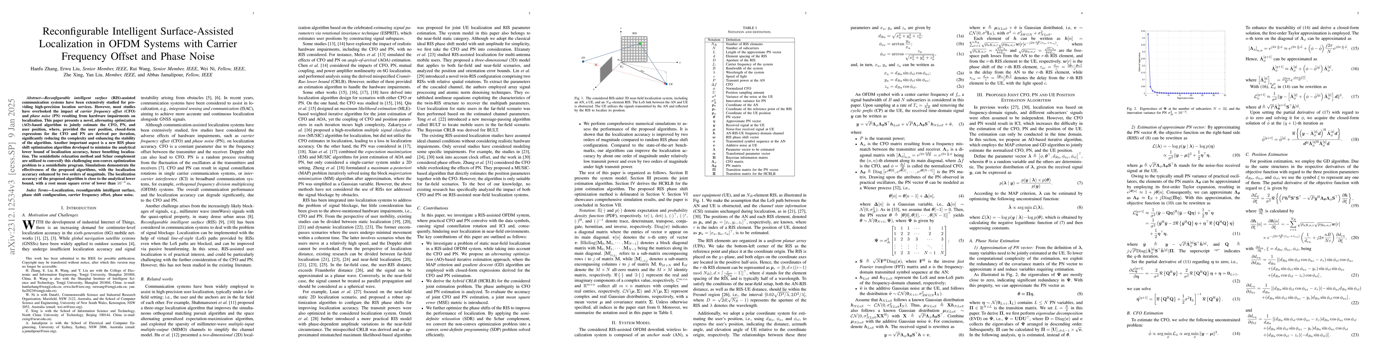 Thumbnail for Near-Field Localization and Phase Shift Optimization for RIS-Assisted
  Non-Ideal OFDM Systems