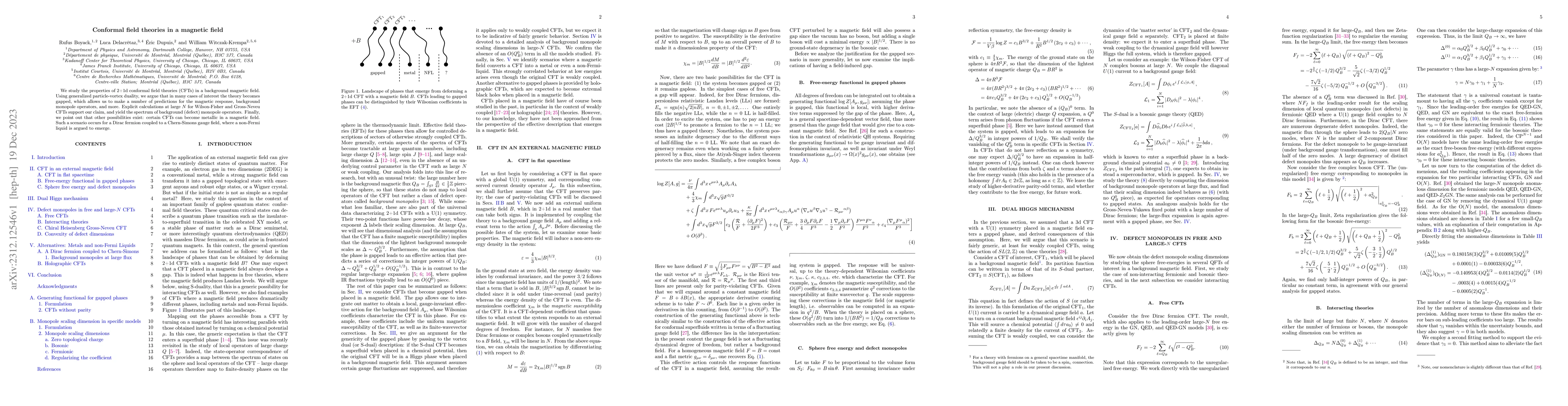 Thumbnail for Conformal field theories in a magnetic field