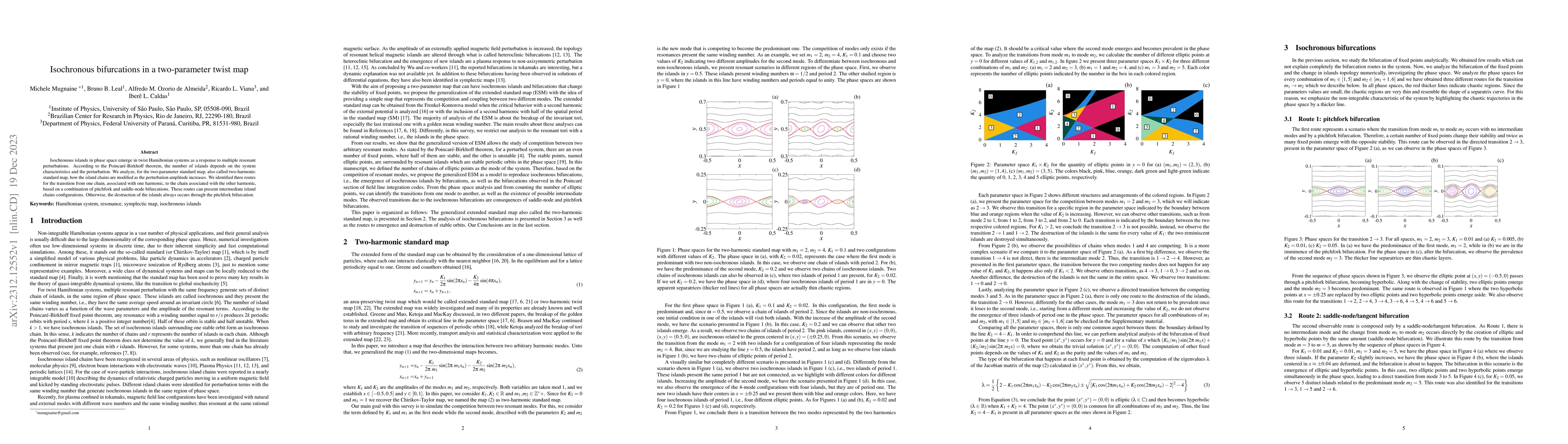 Thumbnail for Isochronous bifurcations in a two-parameter twist map