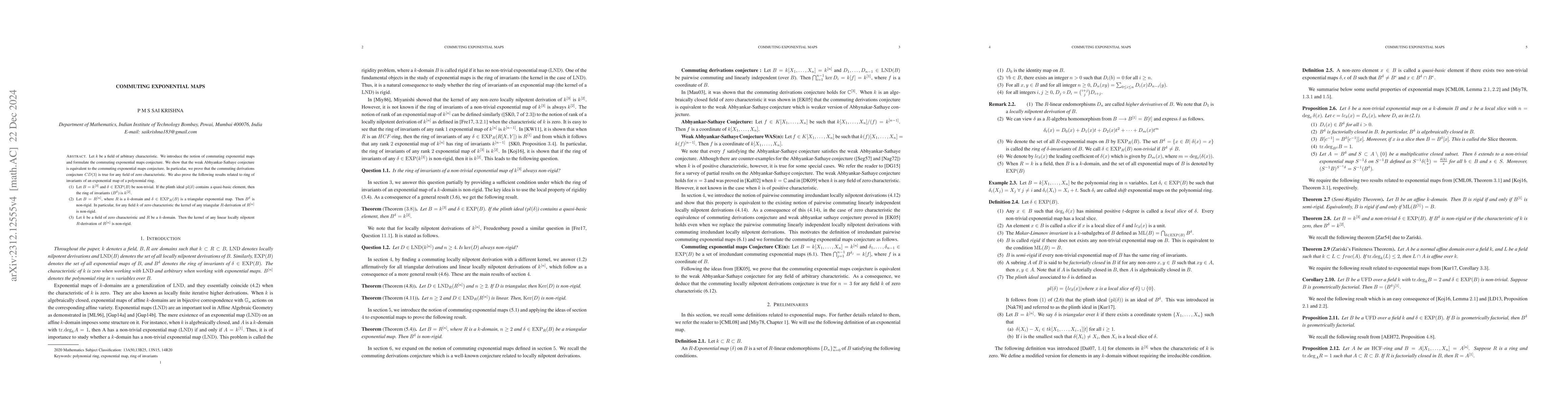 Thumbnail for Ring of invariants of an exponential map of a polynomial ring