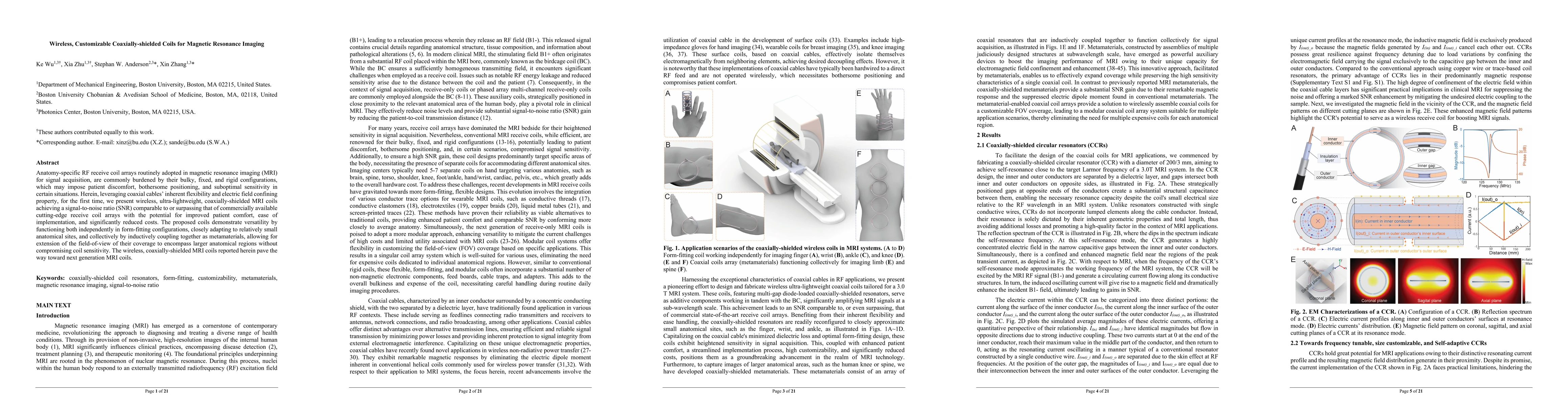 Thumbnail for Wireless, Customizable Coaxially-shielded Coils for Magnetic Resonance
  Imaging
