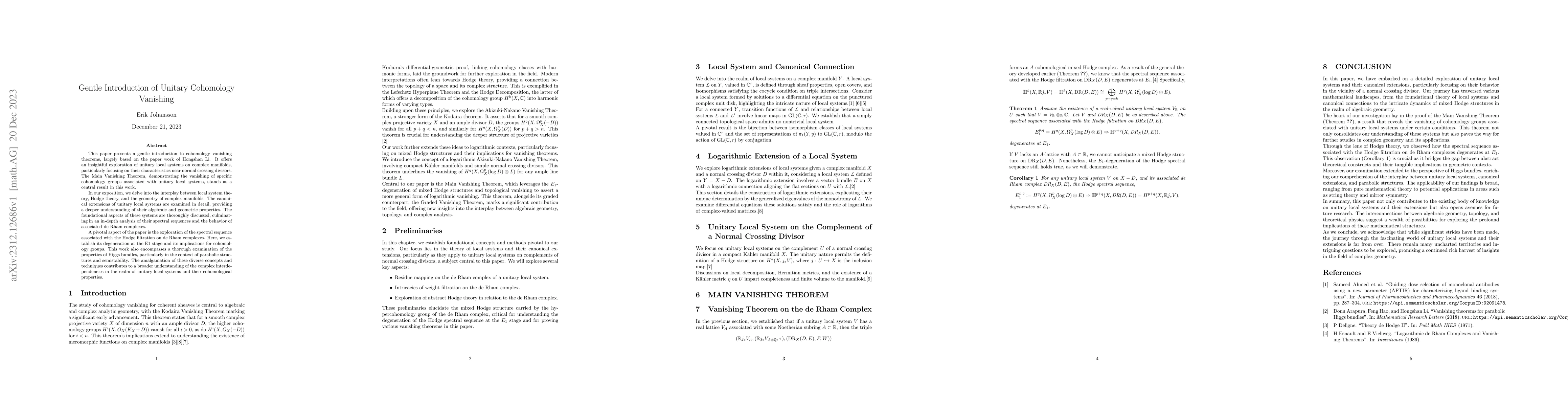 Thumbnail for Gentle Introduction of Unitary Cohomology Vanishing
