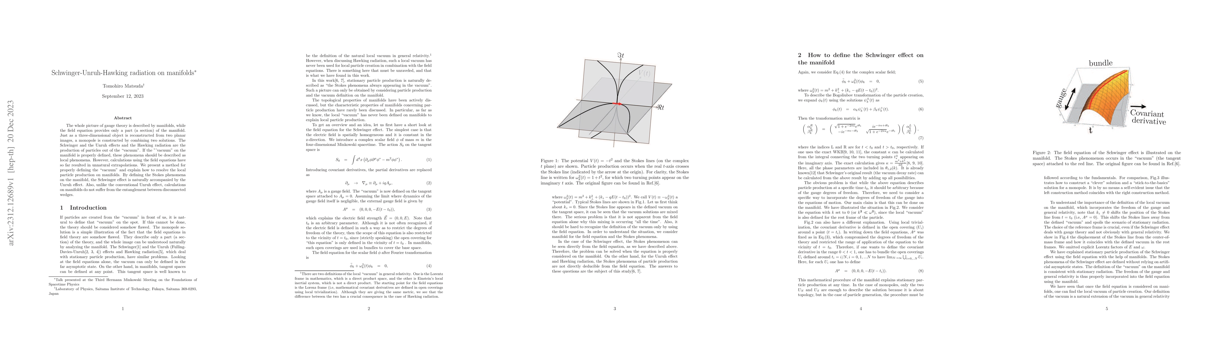 Thumbnail for Schwinger-Unruh-Hawking radiation on manifolds